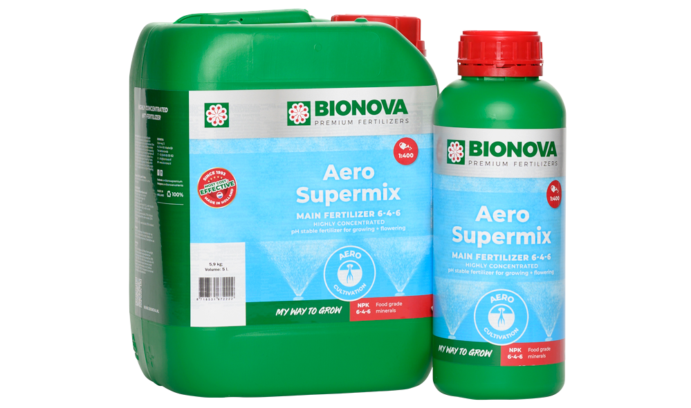 Bionova Aero Supermix - Zweikomponenten-Basisdünger für Hydroponik ⠋