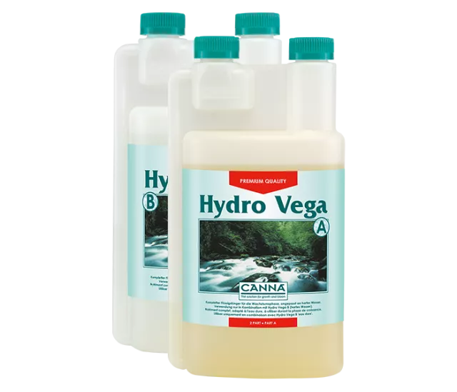 CANNA Hydro Vega A+B Wachstumsdünger Set – Hydroponik Nährlösung für die Vegetationsphase