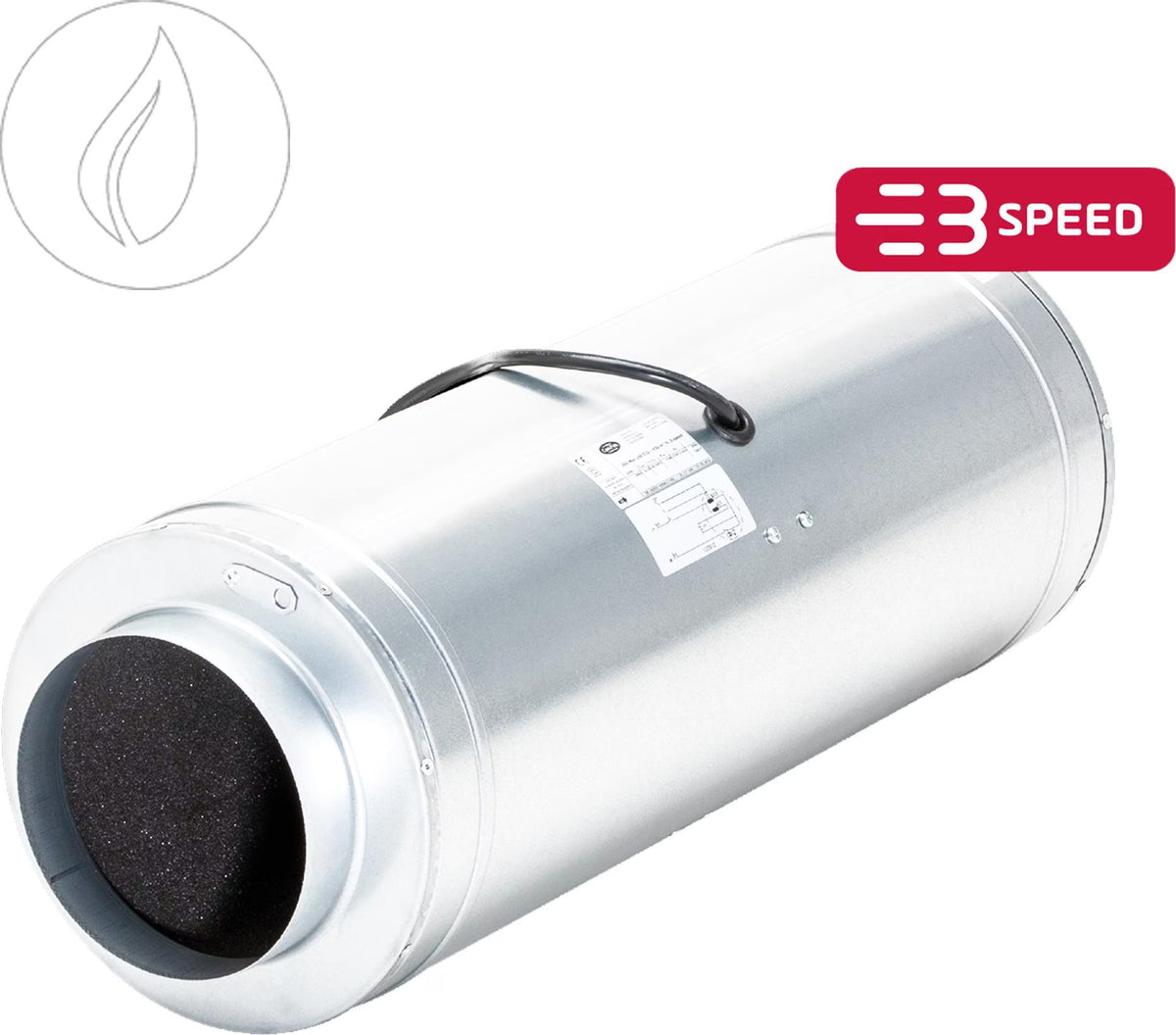 CanFan Isomax 160/430 schallgedämmter Rohrventilator mit 160-mm-Anschluss 