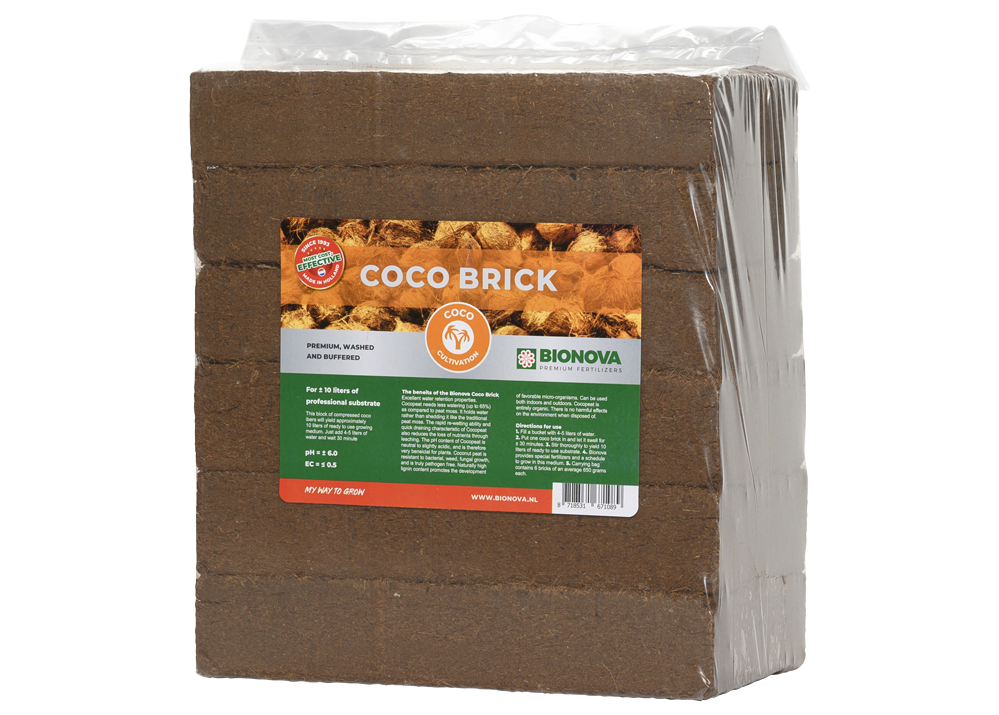 Bionova Coco Brick – Kokossubstrat 6 × 10 L | Riluma