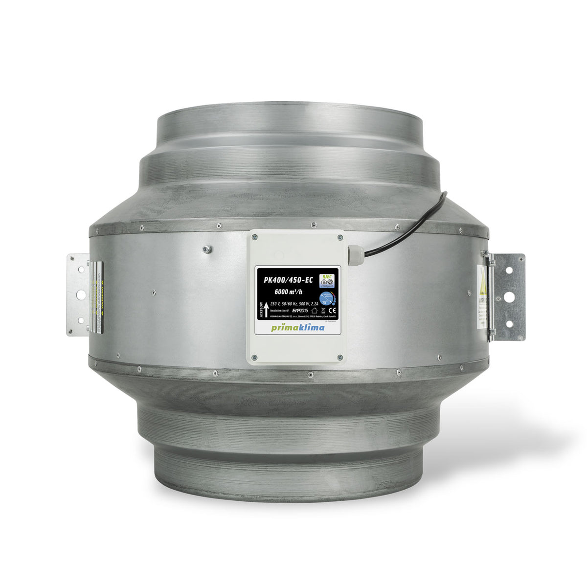 Prima Klima PK400/450-EC BLUE LINE EC-Rohrventilator mit 400/450-mm-Doppelflansch 