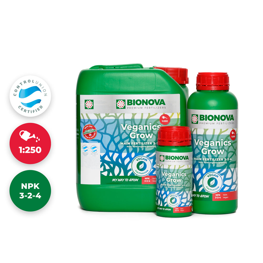 Bionova Veganics wachsen - Grow-Set mit 5 L, 1 L und 250 ml 