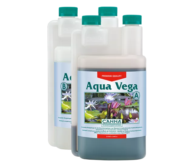 CANNA Aqua Vega A+B Wachstumsdünger für Hydroponik-Systeme – 1L, 5L, 10L, 20L